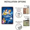 Disney 1pc Cinderella & Henry Themed Exquisite Tin Sign, Decor Official Licensed Wall Decoration, Home Decor, Yard Wall Ornament