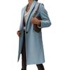 2026 Nieuwe Dames Wolmix Trenchcoat, Reverskraag Middellang Knopen aan de Voorkant Overjas voor Herfst Winter Casual Kleding