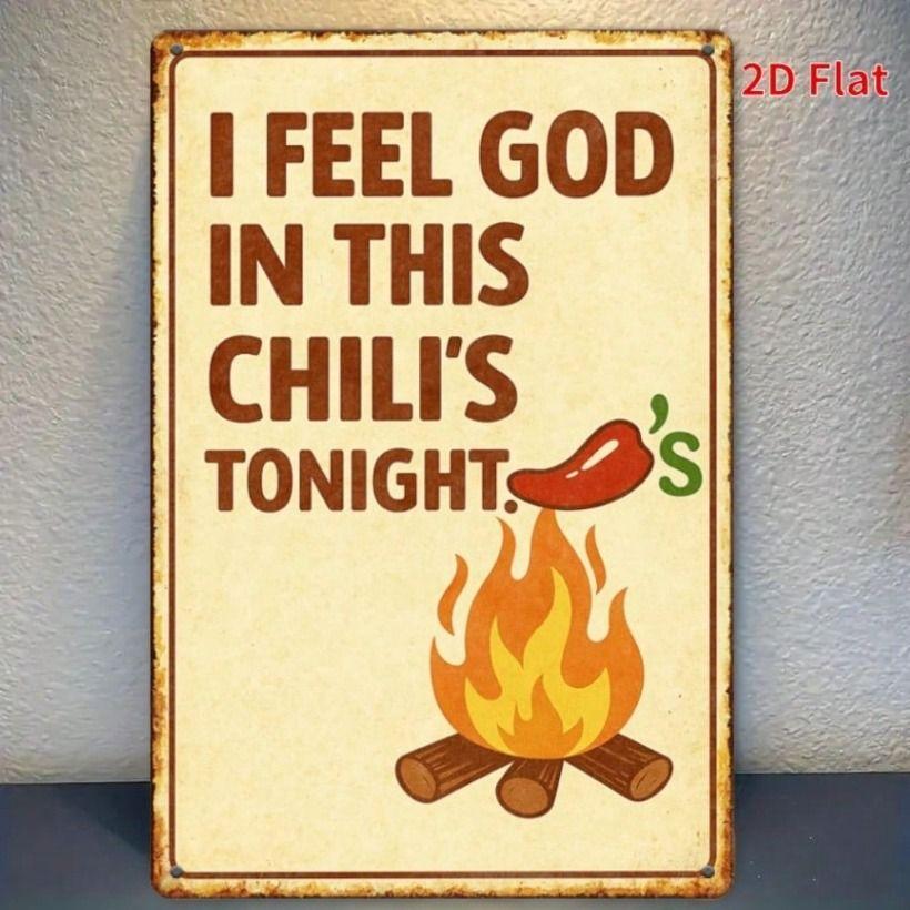 

Metal Wall Art Sign Vintage Meme Poster Chili s Funny Bar Decor