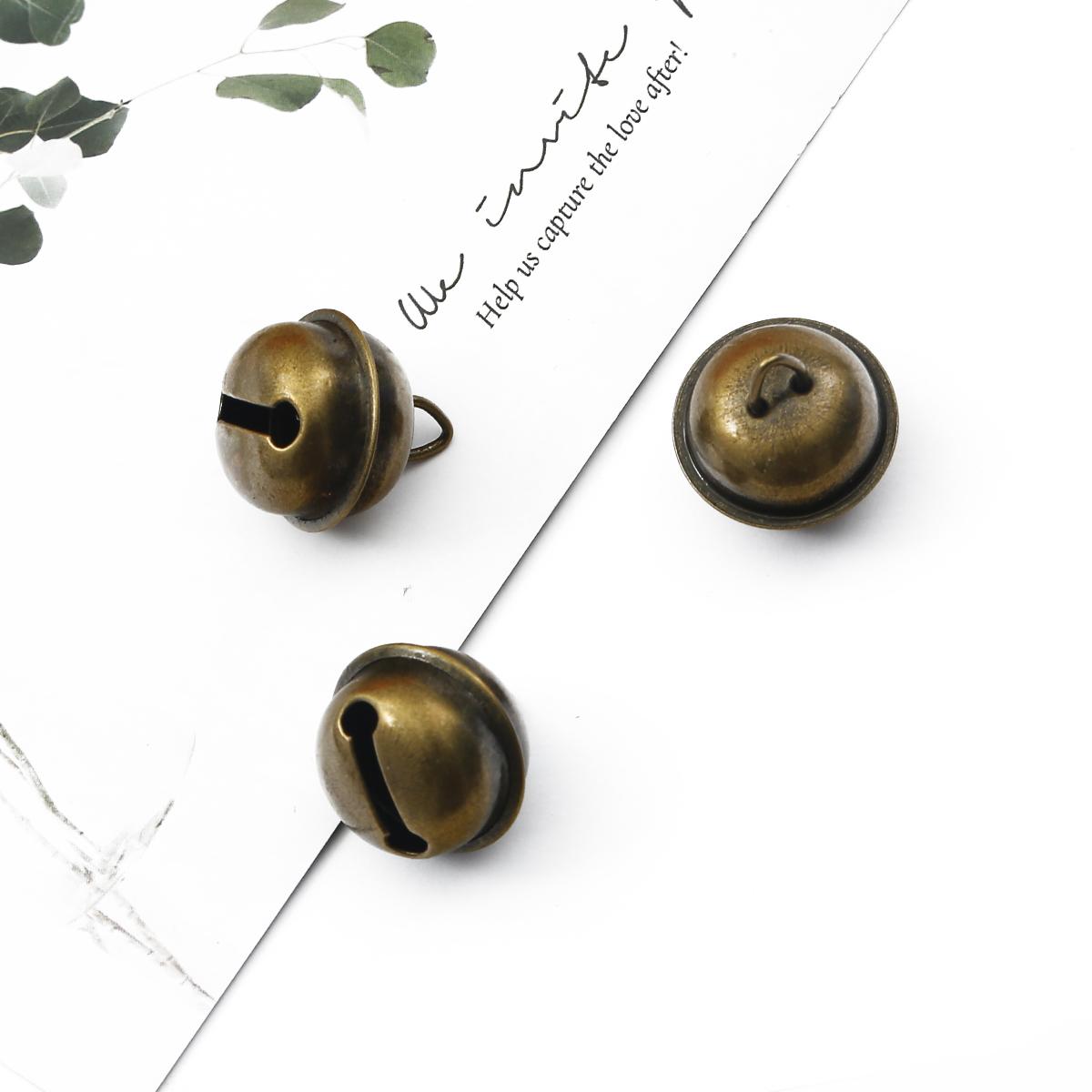 

10 шт. богатые и красочные железные колокольчики, подвески, рождественские колокольчики, бусины, украшения для вечеринки, подвески, поделки, аксессуары ручной работы бронзовый