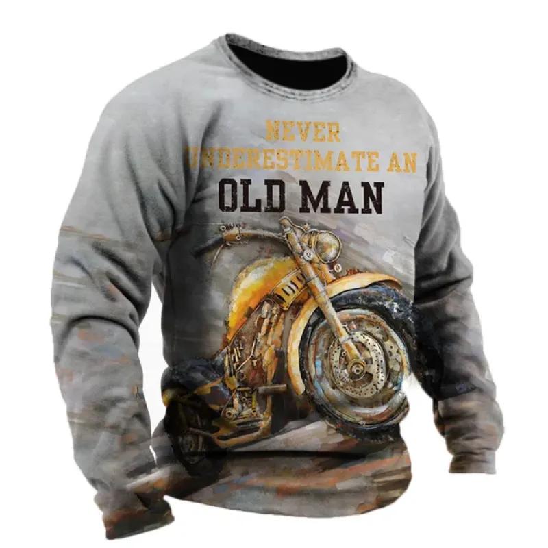 

Чоловіча повсякденна футболка з 3D-цифровим принтом і круглим вирізом з довгим рукавом Чоловіча футболка в стилі хіп-хоп Чоловіча спортивна осіння футболка для фітнесу. 6XL