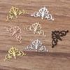 50 Pcs/Lot Brass Charms Base Parts DIY Material for Hair Jewelry Handmade Crown Jewelry Making Connectors Accessories.