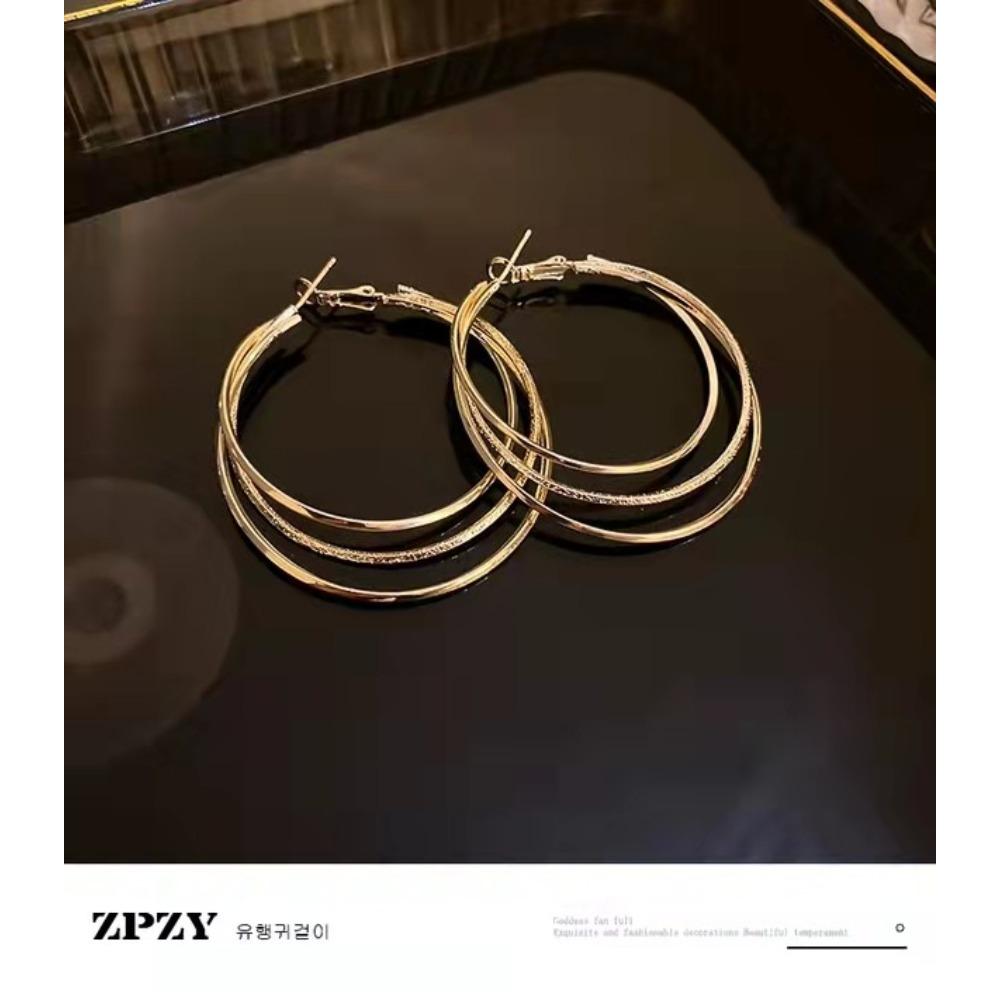 Luksusowe Europejskie i Amerykańskie Zimny Styl Pozłacane Kolczyki Niszowy Design Wysokiej Klasy Czarne Kamienie Szlachetne Kolczyki Kolczyki