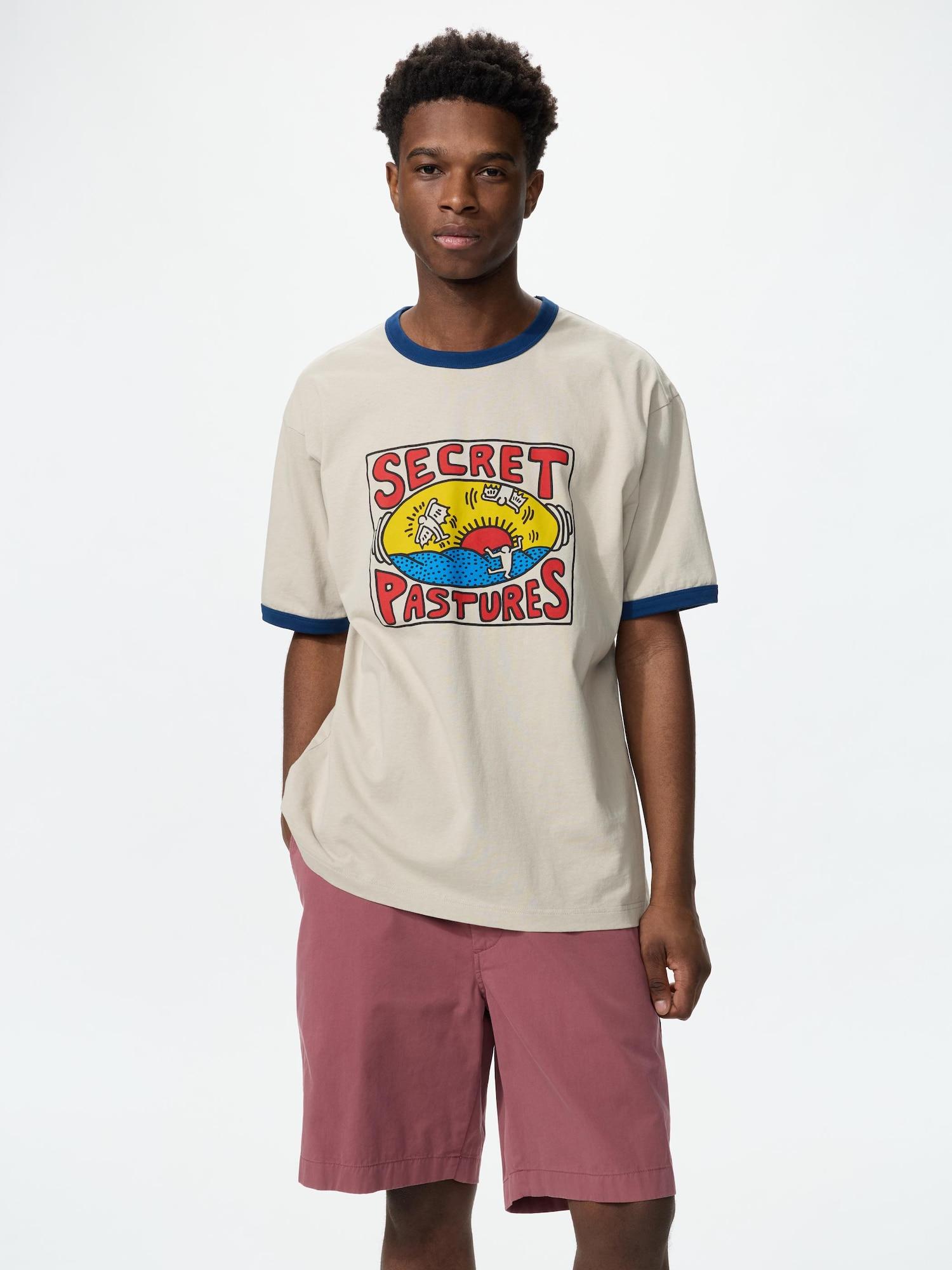 Uniqlo Япония Кит Харинг Ut Свободный крой 03 GRAY/XS