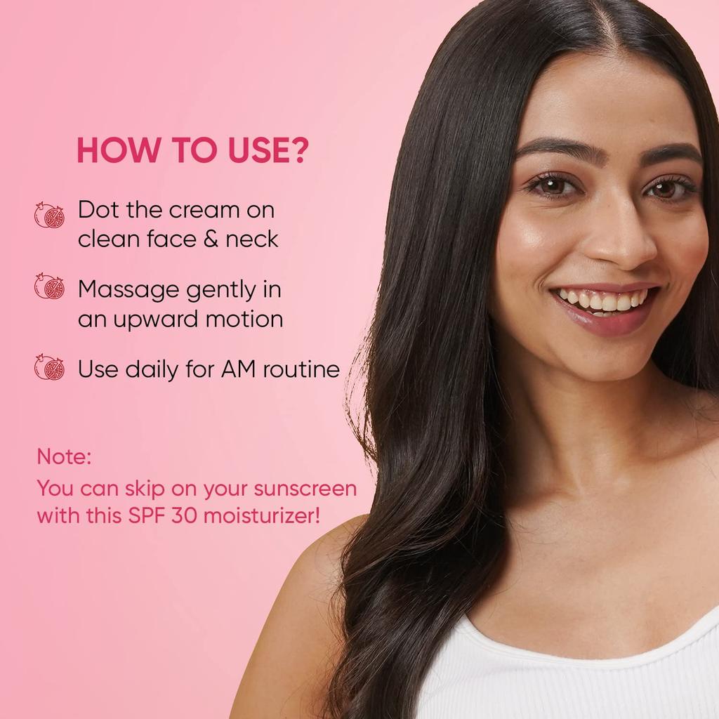 DOT & KEY Pomegranate + Multi-Peptide Cream with SPF 30 | 48Hr Hydration & Sun Protection 60ml