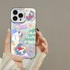 New Christmas puppy iPhone 16 Pro Max phone case, dual-layer colored silver, 14/13 inches, drop protection.