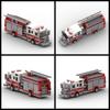 Urban Miniature Street View Fire Station MOC Building Blocks Set Small Fire Pump Truck Model Kids Puzzle Toy Boy's Birthday Gift