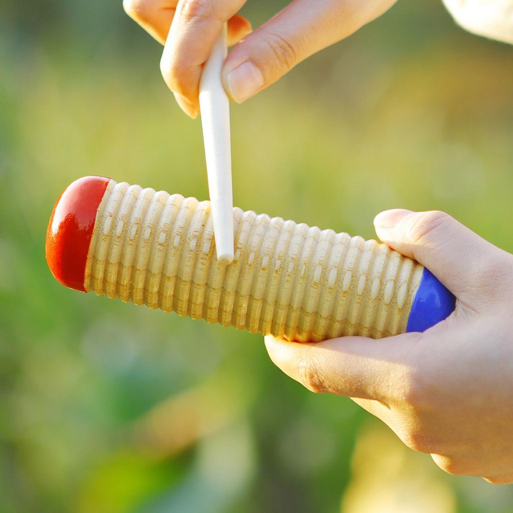 Wood Guiro Shaker Guiro Scraper Music Guiro Scraper Wooden Sound Guiro with Mallet Musical Percussion Instrument Kid Toy