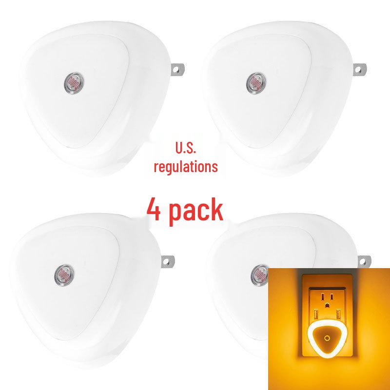 Triangle US Plug Smart LED Night Light - Energy-Saving Induction (1, 2, 4, or 6 Pack)