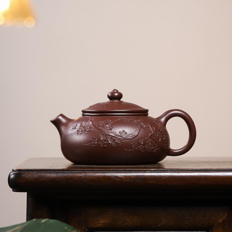 

Chinese Tradition Yixing Purple Clay Teapot Household Beauty Tea Pot Handmade Flowers Kettle Raw Ore Zisha Tea Set Teaware 200ml