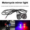 Motorcycle Mirror Lights,square 2led Flashers,pair Flashing Strobe For Motorcycle & Electric Bike Rearview Mirror,safety Wa S6p5
