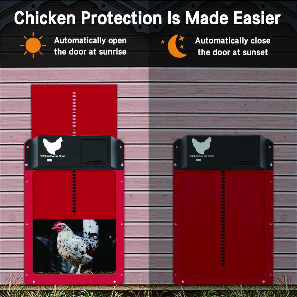 Buy (Belt)Automatic Chicken Coop Door LightSensitive Automatic Chicken
