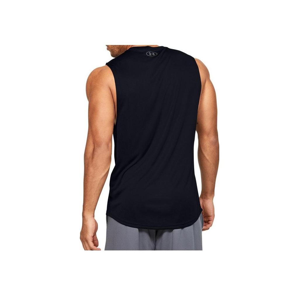 Under Armour Velocity Muscle Logo Print Sleeveless Basketball Tank Top Men Tops Black 1327972-001