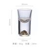 Luxury Crystal Wine Glass Bullet-Shaped Spirits Glasses Home Jinshan Liquor Cups with Creative Dividers for Enhanced Wine