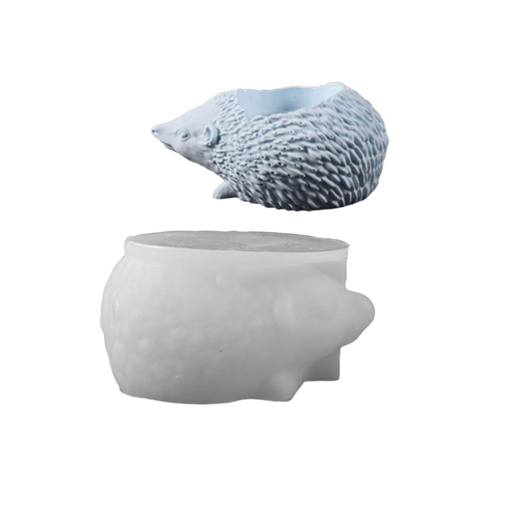 Artistic Hedgehog Resin Casting Mold Artistic Silicone Molds for Resin Casting Hedgehog Candle Holder Decoration