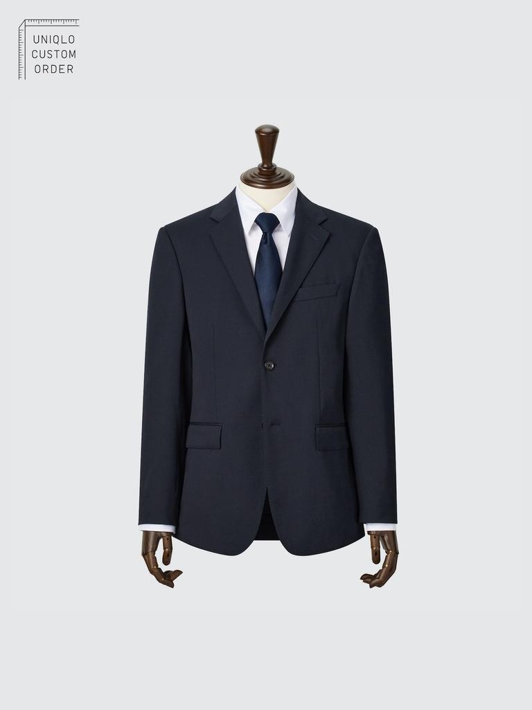 Uniqlo Japan Stretch Wool Slim Jacket  Can Be Set Up 