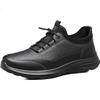 CARTELO Men's Leather Shoes, Summer Cowhide Breathable Men's Sandals, Soft-Soled Sports Casual Shoes, 5207 Black, Size 45