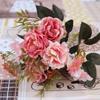 Rose Peony Artificial Flower Vintage Silk Fake Flower Bouquet Wedding Decor Home