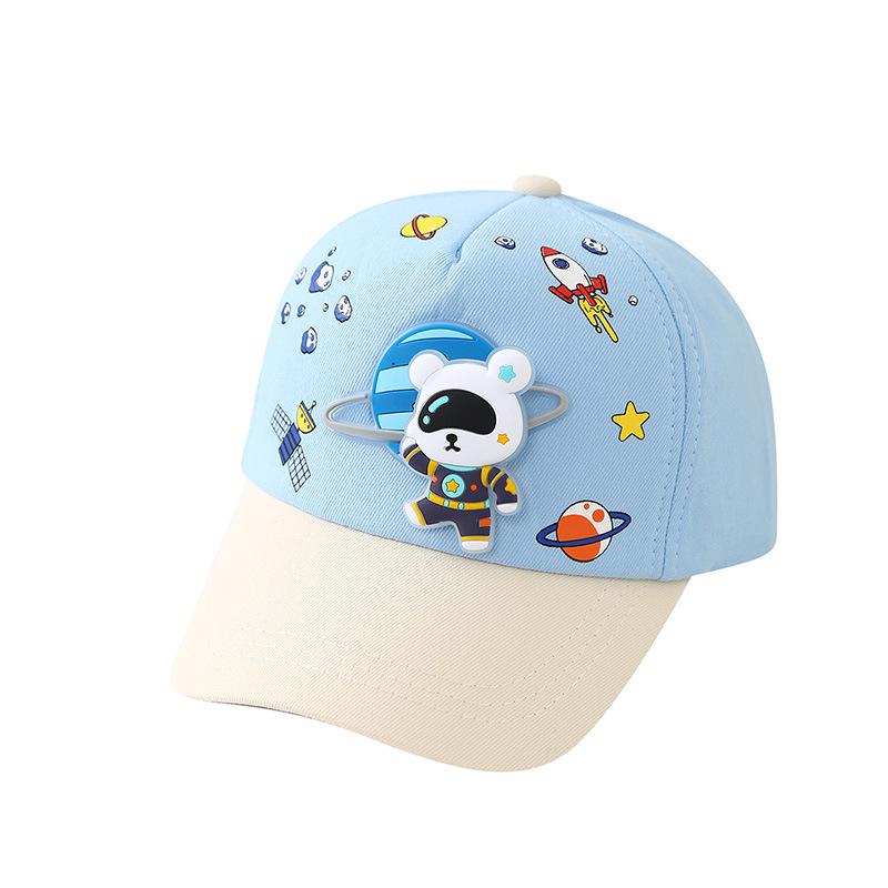New Little Bear Space Baby Cap - Cute Spring Sun Protection Hat for Boys & Girls