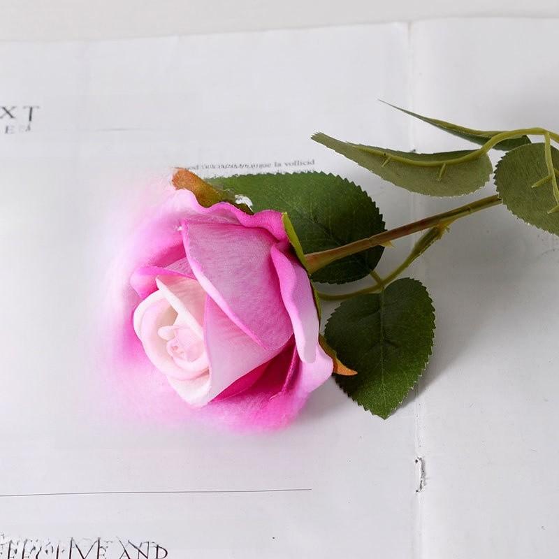 Single Velvet Strand Rose Simulation Flower Table Decor And Special Occasions