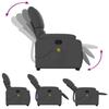 Vidaxl Lift and Massage Chair, Reclining, Dark Gray, Fabric