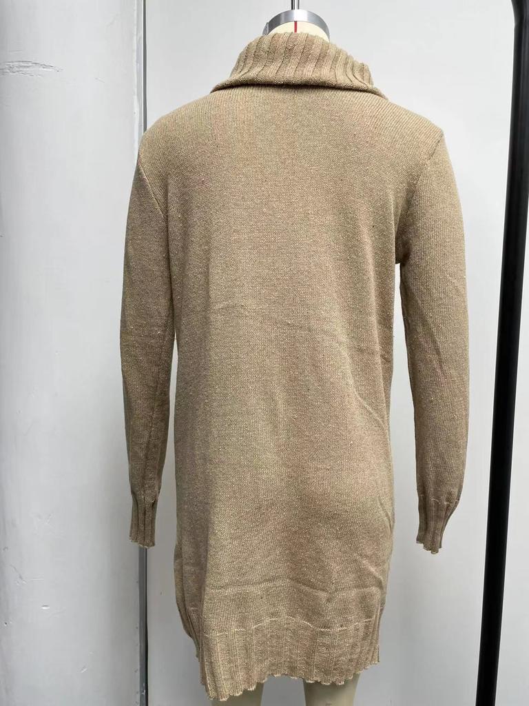 Pulovere moi elegante de bază tricotate topuri modă toamnă și iarnă guler înalt guler rotund tricotat pulover casual cu mânecă lungă pulover