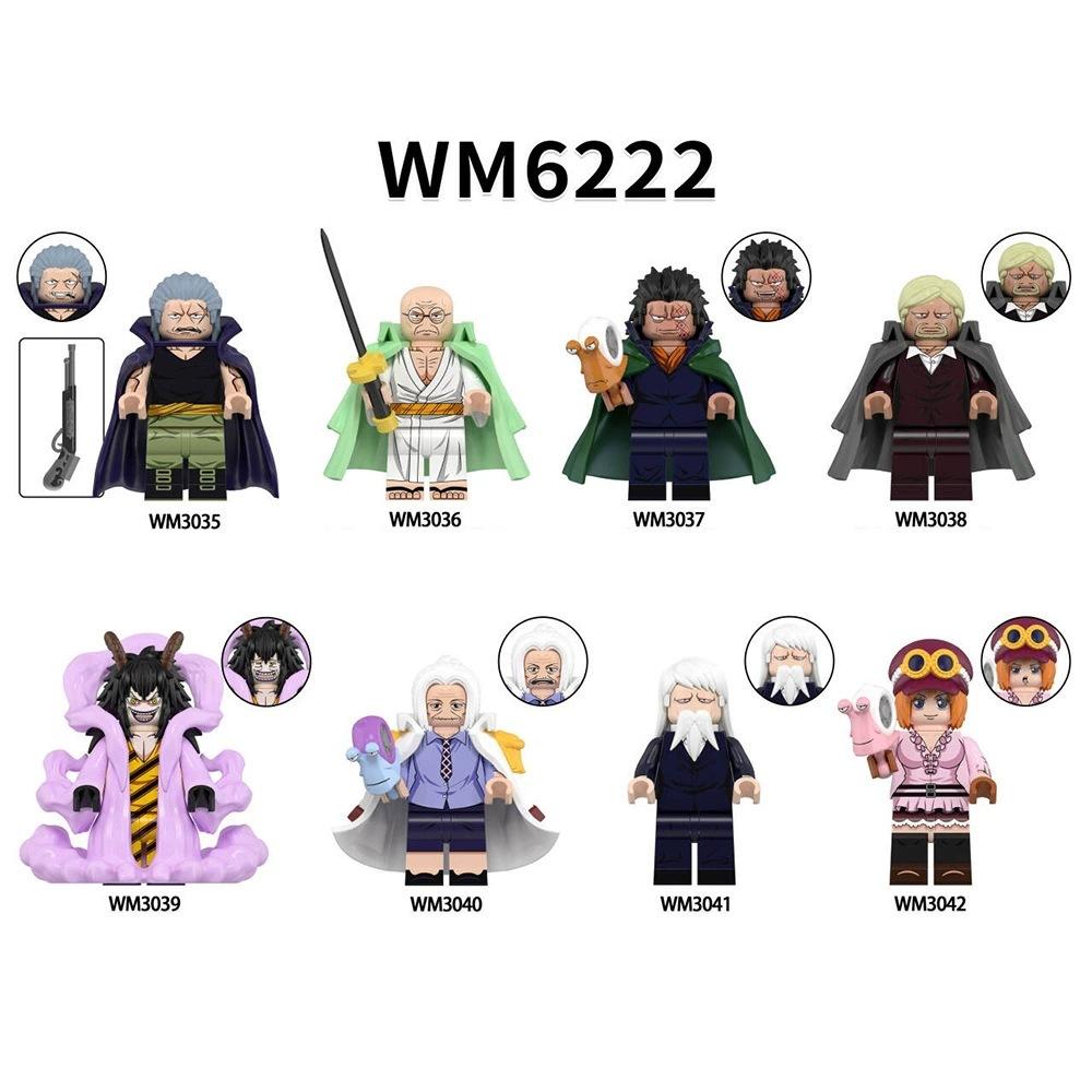 Anime Sea Adventure Building Block Figures Pirates Mini Action Figures Kids Assembly Toys WM3035-3042 Multi-Style Set Educational Gift