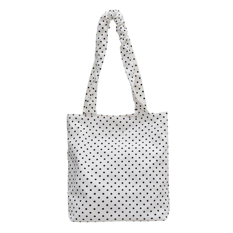 Fashi Nyl Dots Little Fresh Casual Shoulder Bags Spring/summer Casual Versatile Bag Large Capacity Daily Commuting Handbags белый
