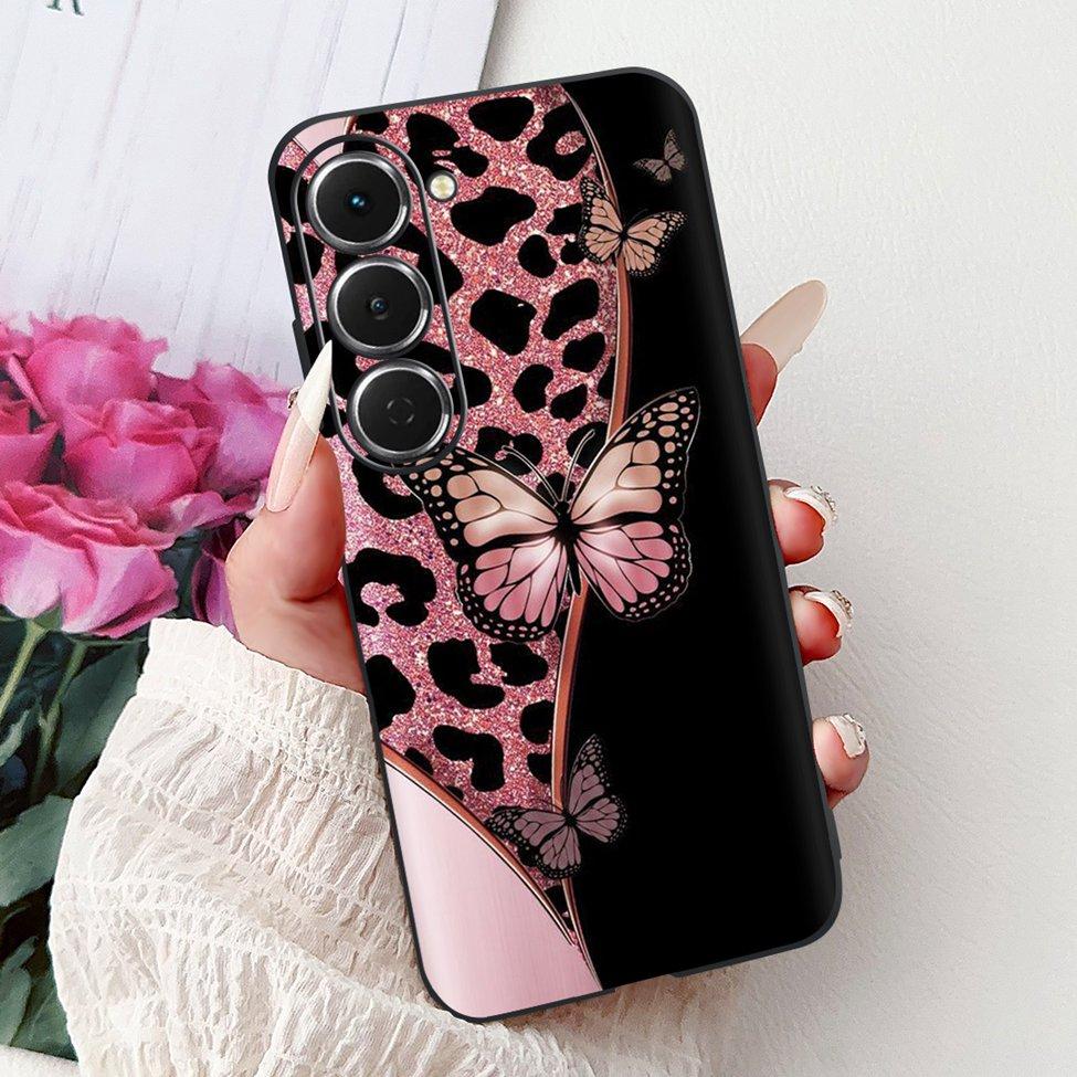 Casing For Tecno Spark 40Pro KM6 Cover For Techno Spark 40 Pro Case Silicone Luxury Butterfly Love Fashion Flowers Cool Painted