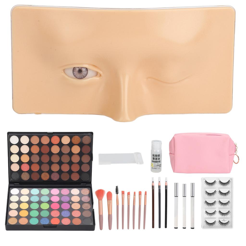 Makeup Practice Face Kit Professional 4.6oz Cream 28.1ml Liquid Face Eyes Makeup Mannequin Board