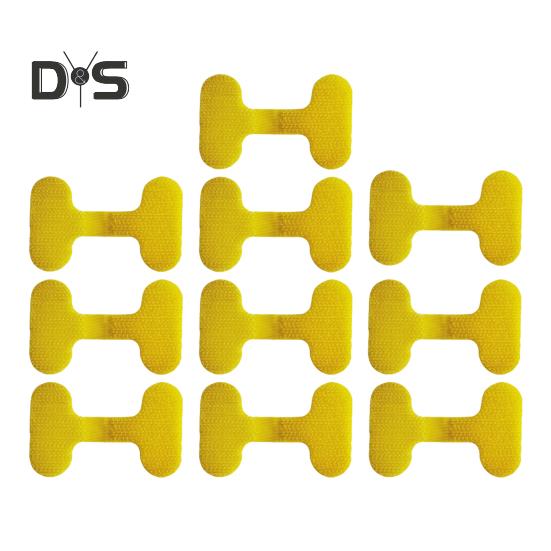 

10 Pcs Write-on Cord Labels Cable Tabs Reusable Cable Organizer Nylon Hook And Loop Cable Labels Electrical Cables Identification Tabs for Home Unwritable жовтий