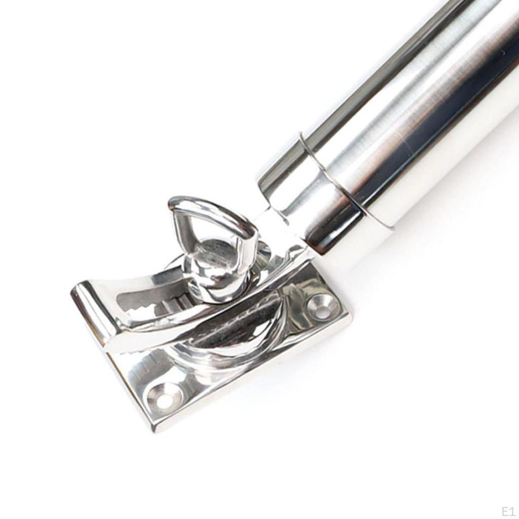 Fishing Rod Holder, Deck Mount Mirror Polished Rectangular Base, Heavy Duty Rack for