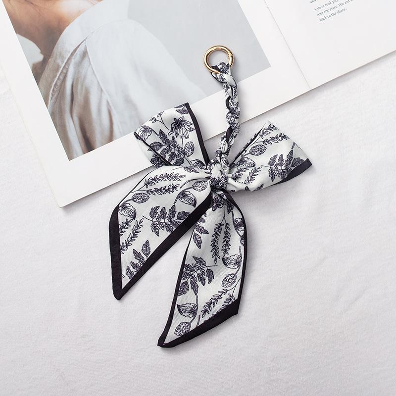 Bag Pendant Silk Scarf Bow Letter Versatile Decoration Internet Celebrity Fresh Handmade Weaving Retro Butterfly pendant