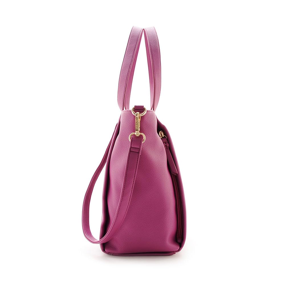 Tucked pocket tote bag and shoulder pouch set for ARNO featured on GINGER in collaboration with Ayame commuter daily camel [FIRANO] women, LABEL, WEB,