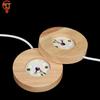 Wood Light Base Rechargeable Remote Control Wooden LED Light Rotating Display Stand Lamp Holder Lamp Base Art Ornament New