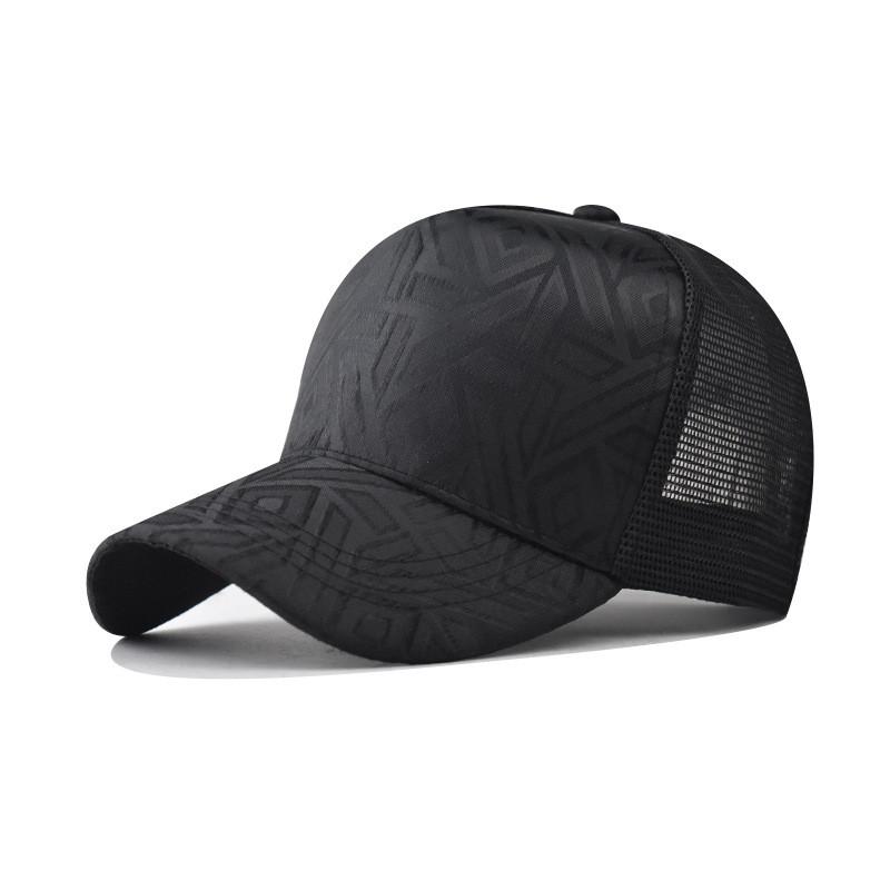 

Pattern Geometric Check Baseball Cap With Windproof Features For Wear Daily Black