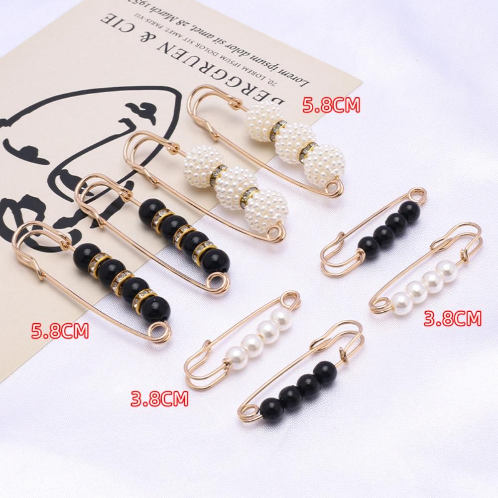 

8-Piece Luxury Pearl Safety Pin Brooch Set, Exquisite Clothing Ornament, Perfect for Dress/Shirt Waist Adjustment and Gifts