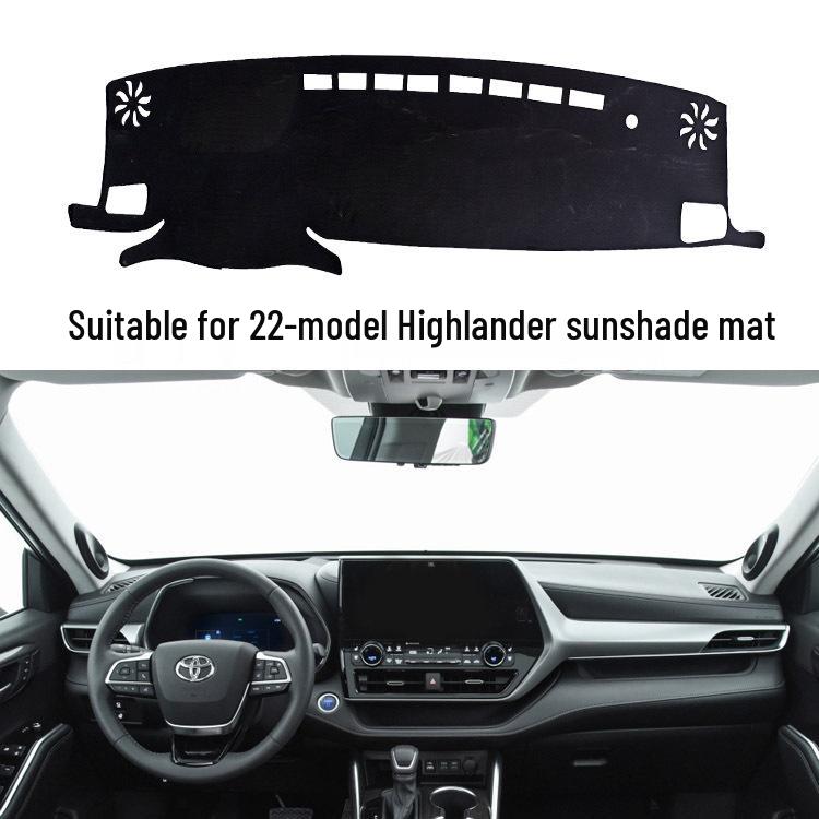 22-Model Toyota Highlander Polyester Non-Slip Dashboard Sunshade Mat