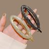 Exquisite Butterfly Flower Tassel Claw Clip with Pearl Pendant