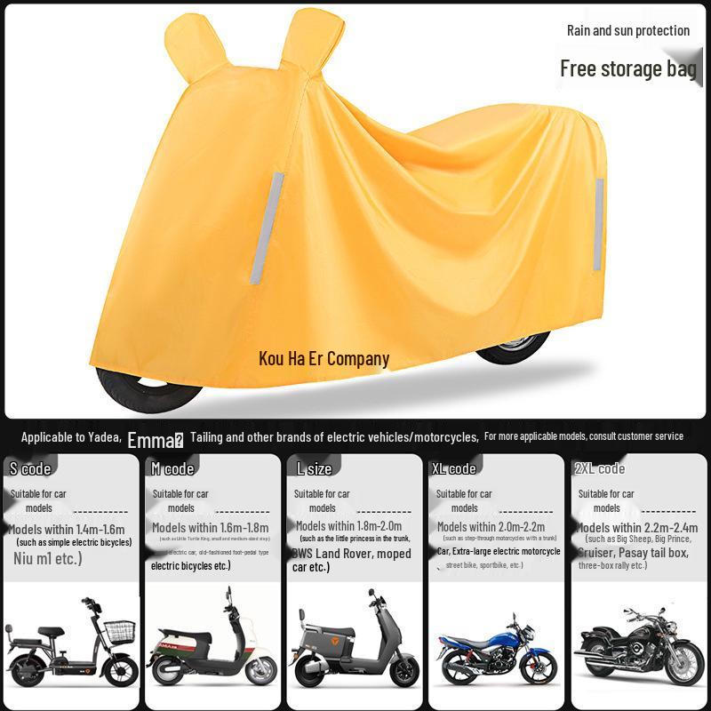 All-Weather Electric Vehicle, Motorcycle & Scooter Cover: Rain, Sun, Dust Protection with Windshield Shield Small