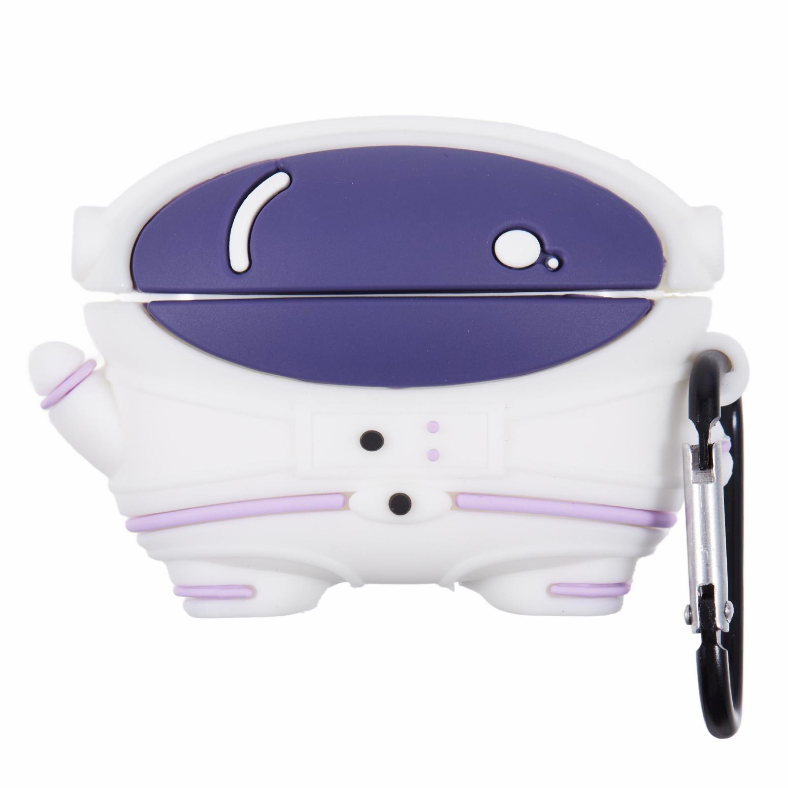 

For Apple AirPods Pro Bluetooth-compatible Earphones Silicone Cover Astronaut Protective Case with Carabiner A