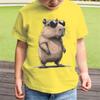 Summer Round Neck 3D Printed Cartoon Capybara Top Fashionable Casual Short Sleeved Children's Boy and Girl Kids Unisex T-shirts