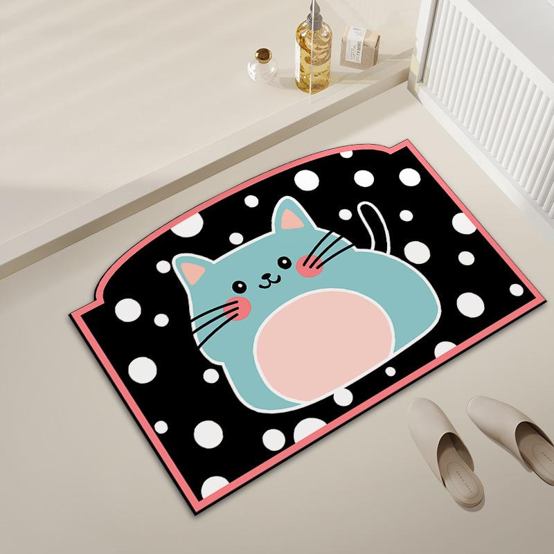 Toilet Diatom Mud Cartoon Household Absorbent Foot Mat Mat Toilet Mat Mat Home Mat Absorbent Non-slip