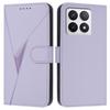 YX0090 For Xiaomi 14T Case Triangle Imprint Leather Phone Cover with Lanyard