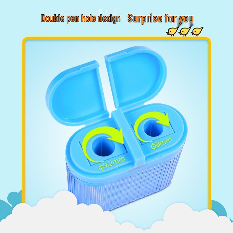 Deli Mini Portable Double-Hole Pencil Sharpener