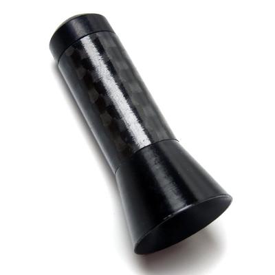 Short Radio Antenna, Car, Carbon, 4.7 Inch (12 Cm), Silver, Spacer Included