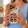 Fluffy Otter Beach Shell Wavy Edge Phone Case For iPhone 17 16 15 14 13 12 11 8 7 Plus Pro Max Cute Animal Soft Cover