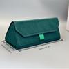 1 Stück Samt Dreieck Faltbrillen Damen Etui Elegantes Sonnenbrillen Etui Geldbörse Hart Männer Weich Elegante Lesebrillen Box Brillen