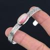 Daughters Day Sale Radiant Pink Opal Stone 925 Sterling Silver Bangle Bracelet
