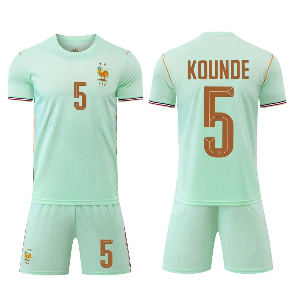 2026 France Away Light Green Football Jersey Set No.5 22